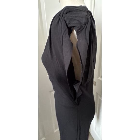 AllSaints Helix Draped Dress Indigo Black Size 2 NWT $178 Orig. Asymmetric Hem - Picture 4 of 14